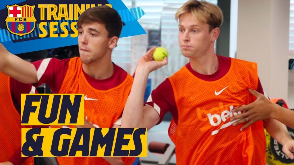 BARÇA PLAYTIME! Accuracy Challenge in the Gym 🎯🤪🔵🔴