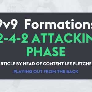 Playing Out From The Back in the 1-2-4-2 Formation - Attacking Phase (9v9 Format)