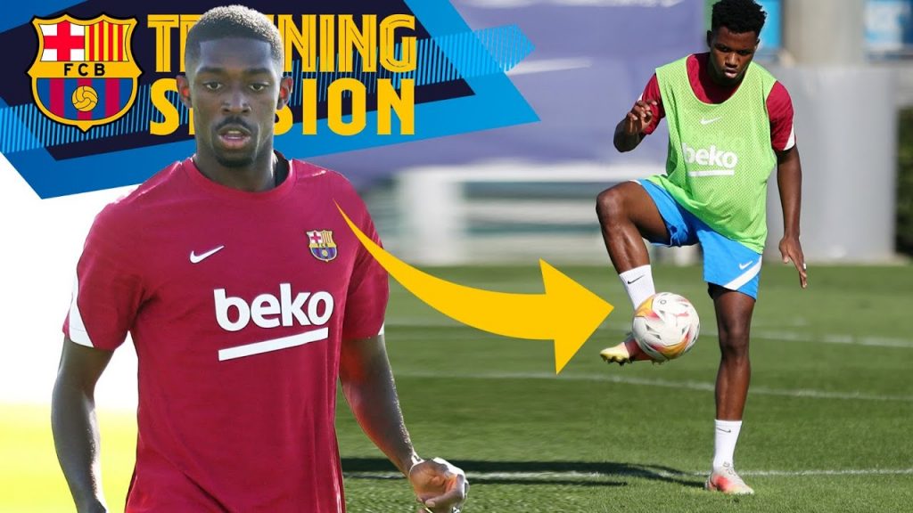 ANSU FATI and DEMBÉLÉ FREESTYLE in training 🤹‍♂️🤹‍♂️
