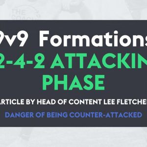 Danger of being counter-attacked when playing in the 1-2-4-2 Formation (9v9 Format)