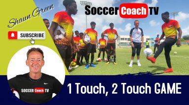 SoccerCoachTV - Try this One1 Touch, Two Touch Game. It's harder than you think.