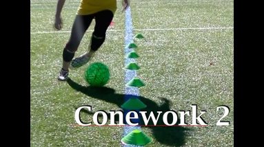 Fast Feet Soccer Cone Dribbling Skills Part 2