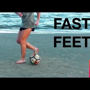 Fast feet soccer skills beach workout