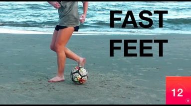 Fast feet soccer skills beach workout