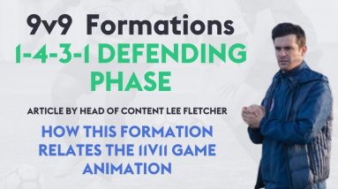 9v9 Formations: 1-4-3-1 Formation Defending Phase - How this formation relates to the 11v11 game