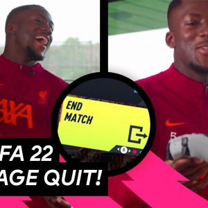 Ibrahima Konate RAGE QUITS in FIFA Challenge | Uncut