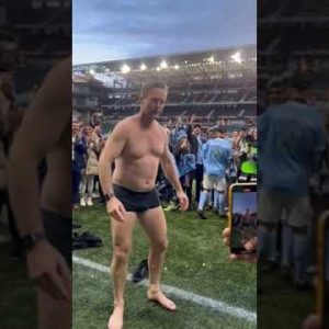 NYCFC Head Coach Ronny Deila Strips After Winning MLS Cup #Shorts