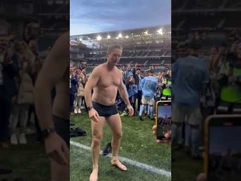 NYCFC Head Coach Ronny Deila Strips After Winning MLS Cup #Shorts