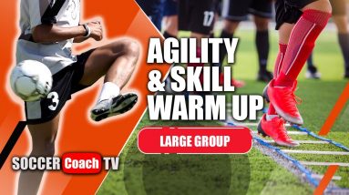 SoccerCoachTV - Agility & Skill Warm Up Large Group.