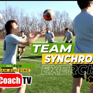 SoccerCoachTV - Fun Team Synchronicity Exercise.