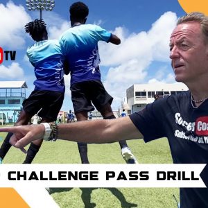 SoccerCoachTV - Jump/Challenge/Pass Drill.