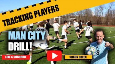 SoccerCoachTV - Man City Tracking Players Drill.