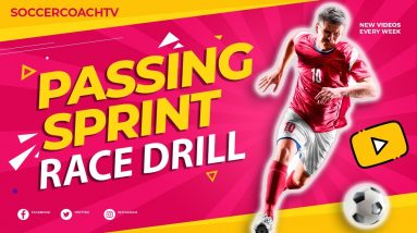 SoccerCoachTV - Passing Sprint Race Drill.