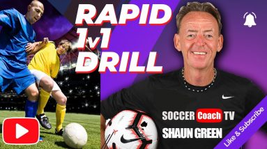 SoccerCoachTV - Rapid 1v1 Drill. Try this at your next practice session.