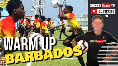 SoccerCoachTV - The Barbados Warm Up. Try this at your next practice.