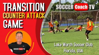 SoccerCoachTV - Try this Transition Counter Attack Game.