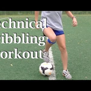 Technical soccer dribbling workout