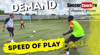 SoccerCoachTV - How Fast Can Your Team Play? Try this "Speed of Play" Drill to find out.