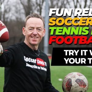SoccerCoachTV - Try this FUN Relay Game using a Soccer Ball, Tennis Ball and Football.