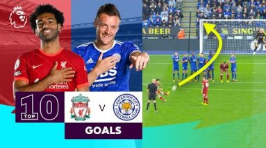 GREATEST Liverpool vs Leicester Goals | Mohamed Salah & Jamie Vardy