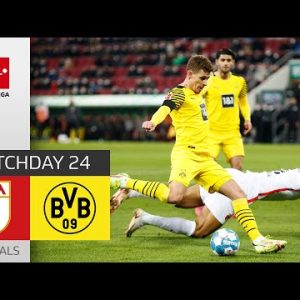 FCA Claim Valuable Point vs Dortmund | Augsburg - BVB 1-1 | All Goals | MD 24 – Bundesliga 21/22