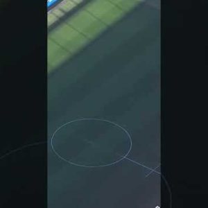 Aerial footage of the women sign on Camp Nou’s pitch