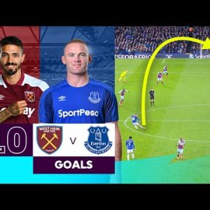 10 WONDERFUL West Ham vs Everton Goals | Premier League | Manuel Lanzini & Wayne Rooney