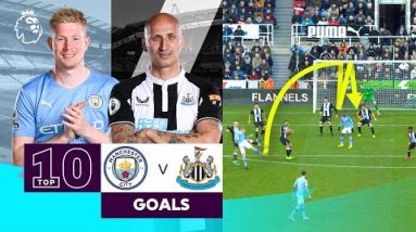 10 MAJESTIC Man City vs Newcastle Goals | Premier League | De Bruyne & Shelvey