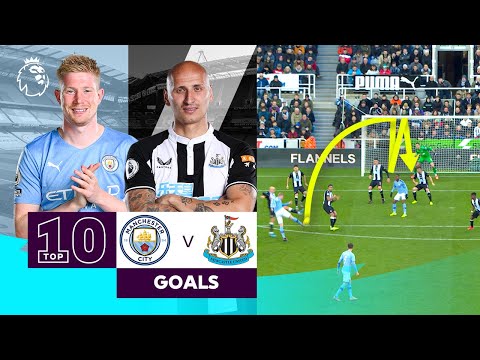 10 MAJESTIC Man City vs Newcastle Goals | Premier League | De Bruyne & Shelvey