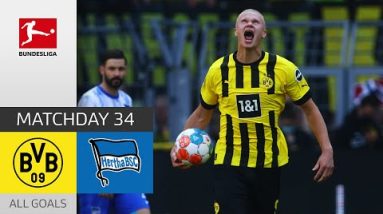 Moukoko's Late Goal Decides Relegation Battle | Dortmund - Hertha Berlin 2-1 | All Goals | MD 34