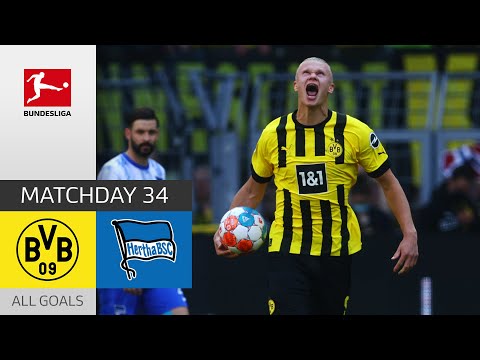Moukoko's Late Goal Decides Relegation Battle | Dortmund - Hertha Berlin 2-1 | All Goals | MD 34