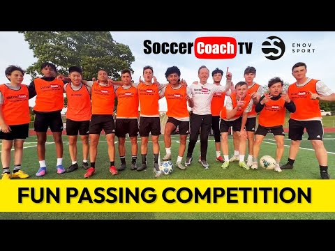 SoccerCoachTV -Try this FUN Passing Competition with your team.