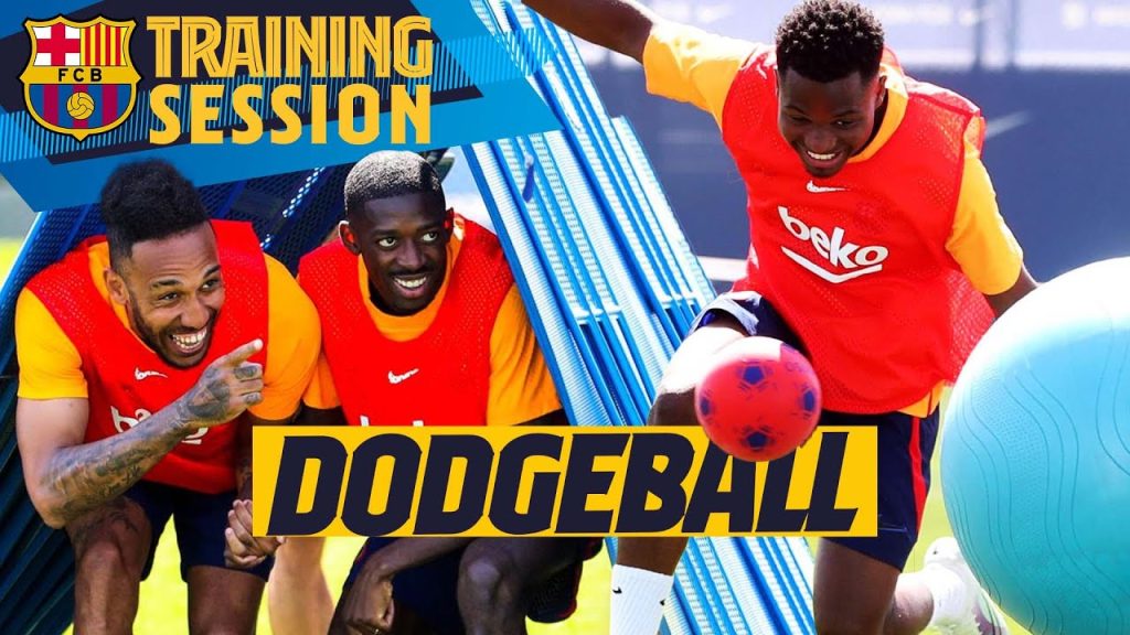 ANSU FATI, DEMBOUZ, AUBA... try to avoid getting hit in EPIC DODGEBALL GAME! 🏐🎯