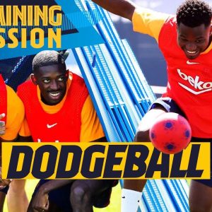 ANSU FATI, DEMBOUZ, AUBA... try to avoid getting hit in EPIC DODGEBALL GAME! 🏐🎯