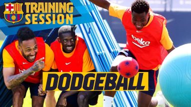 ANSU FATI, DEMBOUZ, AUBA... try to avoid getting hit in EPIC DODGEBALL GAME! 🏐🎯