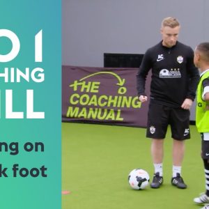 1 to 1 Coaching  Drill - Receiving on the back foot ⚽️