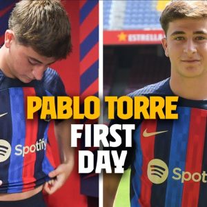 [BEHIND THE SCENES] PABLO TORRE is officially blaugrana 🔥⚽