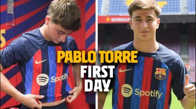 [BEHIND THE SCENES] PABLO TORRE is officially blaugrana 🔥⚽