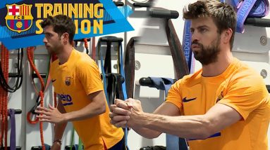 PIQUÉ & SERGI ROBERTO keep WORKING during OFF SEASON! 💪