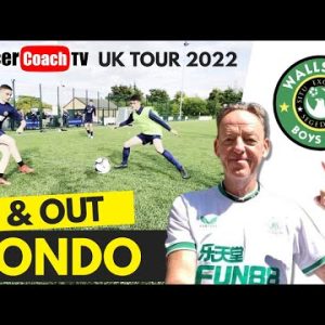 SoccerCoachTV UK Tour. Newcastle England. Try this high intensity "In & Out" Rondo with your team.
