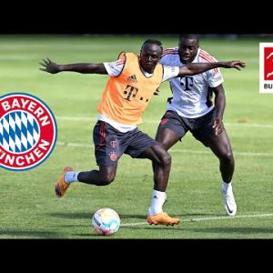 Sadio Mané's First Training with FC Bayern München