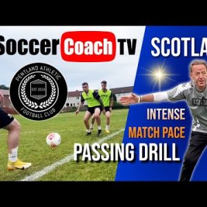 SoccerCoachTV UK Tour. Edinburgh, Scotland. Try this "Intense Game Pace Passing Drill".