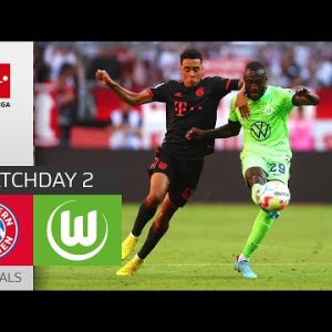 Unruffled win for FCB  | FC Bayern München - VfL Wolfsburg 2-0 | All Goals | Matchday 2 – Bundesliga