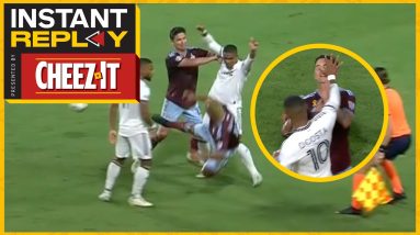 Douglas Costa Red Card for NFL Style Tackle AND Hands to the Face of Opponent