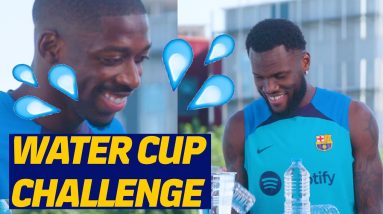 💦😂 WATER CUP CHALLENGE WITH DEMBÉLÉ & KESSIE