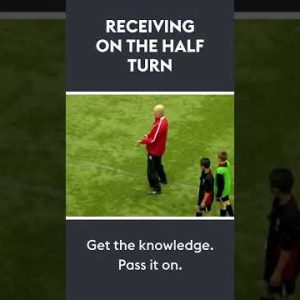 How to coach receiving on the half turn ⚽️ #shorts