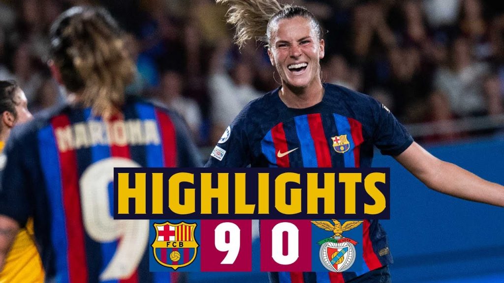 BARÇA 9 – 0 BENFICA | HIGHLIGHTS UWCL 🔥⚽