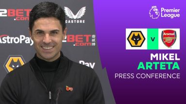 Mikel Arteta reacts to Wolves 0-2 Arsenal & reveals reaction to Man City defeat | Premier League