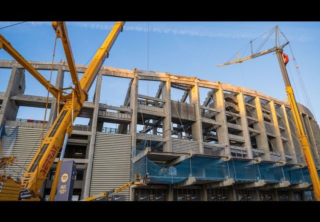 CONSTRUCTION WORK CONTINUES AT THE SPOTIFY CAMP NOU
