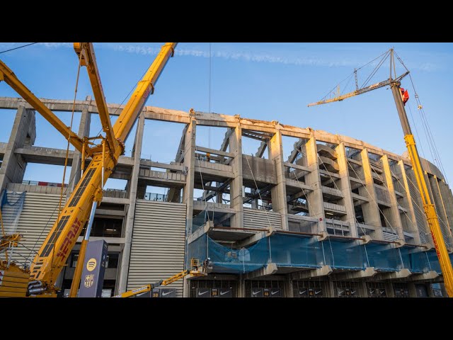CONSTRUCTION WORK CONTINUES AT THE SPOTIFY CAMP NOU